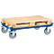 Châssis mobile pour palettes Fetra, pour bacs 1200 x 800 mm, capacité 750 kg, bleu brillant RAL 5007