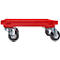 Châssis mobile, roulettes caoutchouc, rouge, 600 x 400 x 125 mm