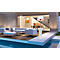 Chauffage extérieur WÄRMEPILZ LOUNGE, 2100 W, 3 niveaux de chauffage, hydrofuge, avec éclairage LED