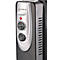Chauffage Gutfels HR 32011 sw, 800/1200/2000 W, 3 niveaux, 11 ailettes, poignée de transport, thermostat, roulettes de transport, L 490 x P 230 x H 540 mm, noir