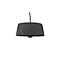 Chauffage infrarouge Fiamma, pour montage au plafond à l'extérieur, 1800 W, IP24, éclairage LED &amp; télécommande, L 600 x P 600 x H 300 mm, noir