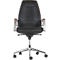 Chefsessel Wave, mit Armlehnen, schwarz/braun
