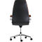 Chefsessel Wave, mit Armlehnen, schwarz/braun