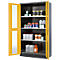 Chemicaliënkast, Vleugeldeur met glasplaat, 3 legborden, 1055x520x1950 mm, veiligheid: