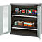 Chemikalienschrank Asecos CS-CLASSIC-G, Flügeltür m. Glasauschnitt, 2 Auszugswannen, 1055x520x1105 mm, lichtgrau