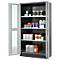 Chemikalienschrank Asecos CS-CLASSIC-G, Flügeltür m. Glasauschnitt, 3 Böden, 1055x520x1950 mm, lichtgrau