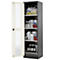 Chemikalienschrank Asecos CS-CLASSIC-G, Flügeltür und Glasausschnitt, 3 Böden, H 1950 mm, reinweiß