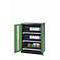 Chemikalienschrank asecos CS-CLASSIC-G, Flügeltüren mit Glasausschnitt, Front Resedagrün, B 810 x T 520 x H 1105 mm