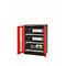 Chemikalienschrank asecos CS-CLASSIC-G, Flügeltüren mit Glasausschnitt, Front Verkehrsrot, B 810 x T 520 x H 1105 mm