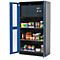 Chemikalienschrank asecos CS-CLASSIC-GF, Flügeltüren mit Glasausschnitt, Front Enzianblau, B 1055 x T 520 x H 1950 mm
