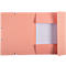 Chemise à rabats Exacompta Aquarel, format A4, L 240 x H 320 mm, 3 rabats, étiquette au dos, fermeture élastique, carton FSC®, rouge corail
