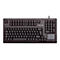 Schwarze Cherry Tastatur mit deutschem QWERTZ-Layout und integriertem Touchpad.