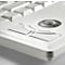Cherry Compact-Keyboard G84-4400, QWERTZ, met trackball, 2 muisknoppen, kabellengte 1,75 m, lichtgrijs