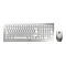 CHERRY DW 8000 - Tastatur-und-Maus-Set - kabellos - RF, 2.4 GHz - Französisch - weiß, Silber