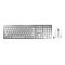 CHERRY DW 9100 SLIM - Tastatur-und-Maus-Set - kabellos - 2.4 GHz, Bluetooth 4.0 - US mit Euro-Symbol - weiß, Silber