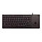 Schwarze Tastatur mit Trackball und Funktionstasten. Cherry Logo in der oberen rechten Ecke.