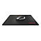 Un tapis de souris noir avec le logo Cherry rouge et une souris sur fond blanc.