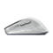 Vue de profil d'une souris d'ordinateur blanche. Avec le logo CHERRY, deux boutons et une surface texturÃ©e.