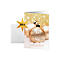 Christmas card with golden balls in the snow, inscription Merry Christmas, incl. 25 envelopes.