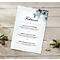 Menu card with Christmas design. Text: Festive menu. Decorated on a wooden table with fir branches and stars.