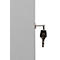 Cilinderslot voor kluisje, L 90 x B 70 mm, Incl. 2 sleutels, staal