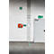 Cinta de señalización de suelos Durable, bicolor, autoadherente, 30 m de largo, verde/blanco