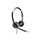 Ein graues Cisco-Headset mit blauem Ohrpolster. Der Mikrofonarm ist nach links gerichtet.