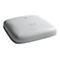Grauer Cisco Access Point mit Logo und Leuchtanzeige.