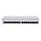 Un commutateur Cisco Business 110 Series blanc avec 16 ports, sur fond blanc.