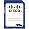 Blaue SD-Karte mit weißem Aufkleber, darauf blaues Cisco Logo und roter Schriftzug.