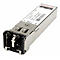 Ein silberner Cisco-Transceiver mit Etikett und Text.