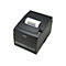 Schwarzer CITIZEN-Thermodrucker. Papier kommt aus dem Drucker. CITIZEN Logo.