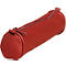 CLAIREFONTAINE Schlampermäppchen Age Bag, Ø 4 x L 18,5 cm, Echtleder, Reissverschluss, rund, rot