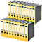 Classeur à levier 1050 LEITZ®, format A4, largeur du dos 52 mm, 20 pièces, jaune