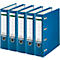 Classeur à levier en plastique double mécanisme 1012 LEITZ®, format A4, 75 mm, PP, 5 pièces, bleu