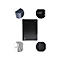 Classeur de bureau Exacompta 57012E, format A4, 12 compartiments, onglets 1-12/Jan-Dec, L 250 x H 330 mm, Ange Bleu, carton recyclé, noir