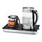 Tee- und Wasserkocher-Set mit Glasgefäßen auf einer digitalen Heizstation von ProfiCook.