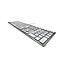 Clavier KC 6000 Slim Cherry, QWERTZ, 105 + 6 touches, LED d'état pour VERROUILLAGE MAJUSCULE, NUM & SCROLL, argenté