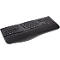 Clavier Kensington Pro Fit® Ergo, design ergonomique, sans fil, repose-poignets, Windows &amp; Mac, L 216 x P 436 x H 38 mm noir