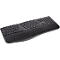 Clavier Kensington Pro Fit® Ergo, design ergonomique, sans fil, repose-poignets, Windows &amp; Mac, L 216 x P 436 x H 38 mm noir