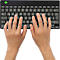 Clavier R-Go Compact Break, sans fil, QWERTY, témoin de pause LED, Bluetooth/USB, noir