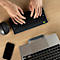Clavier R-Go Compact Break, sans fil, QWERTY, témoin de pause LED, Bluetooth/USB, noir