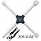 Clé en croix 705V-02 17x19x22x12,5 mm(1/2pouce 4 pans) L380 mmxl380mm