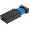 Clé USB Clickmie, noir-bleu, avec système à ressort, interface USB 2.0, 16 Go
