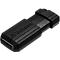 Clé USB PinStripe Verbatim, capacité de stockage 8 à 64 Go, avec mécanisme coulissant, 8 Go