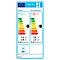 Étiquette énergétique d'un climatiseur Exquisit. Elle affiche les cotes d'efficacité énergétique avec des notes A, ainsi que des données sur la puissance et les niveaux de bruit.