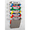 Clip d'étiquetage Eichner, pour trieur mural, gris clair, L 129 x H 57 mm, 1 pièce
