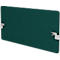 Cloison insonorisée verte, rectangulaire, aux coins arrondis, deux supports blancs.