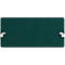 Tableau vert rectangulaire avec des supports blancs aux coins.