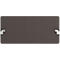 Dessus de table rectangulaire marron avec deux supports blancs sur les côtés.